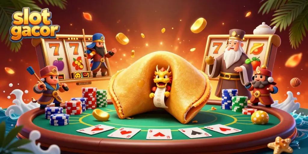 Experience the thrill of slot gacor with vibrant 3D characters and gaming elements illuminating the scene.
