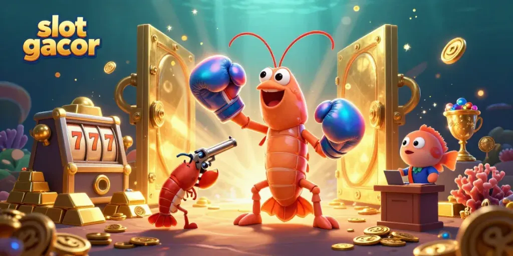 Immerse in the excitement of slot gacor with vibrant 3D visuals featuring iconic characters and sparkling treasures.