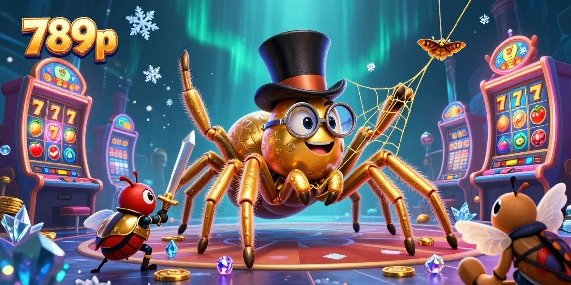 Join the thrilling action at 789p with vibrant slot machines and brave characters in a gaming fantasy scene.